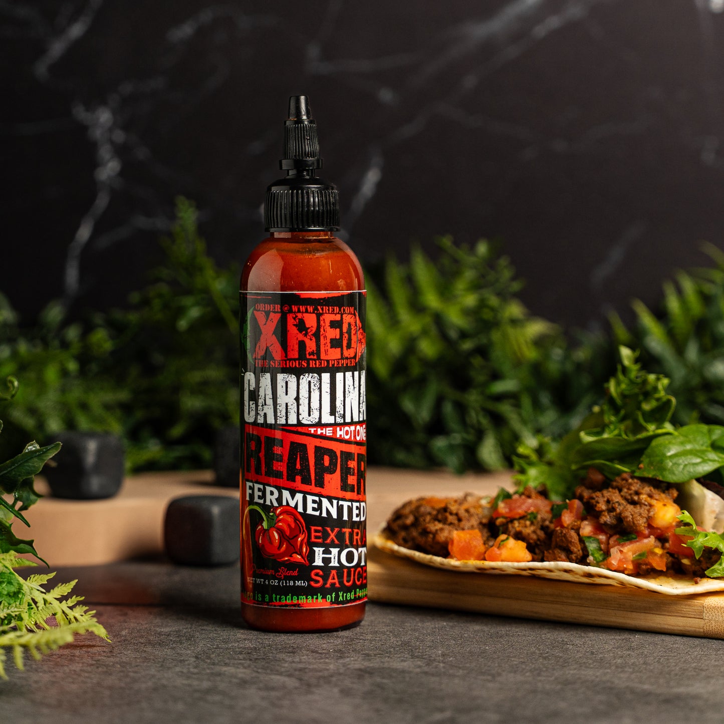 Xred's Carolina Reaper Extra Hot Sauce with Cane Vinegar 4.6oz.